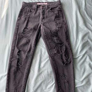 Brandy Melville black destructed boyfriend jeans